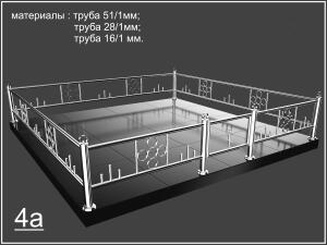 Ограда из нержавейки на могилу