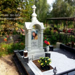 Часовня из белово мрамора арт ES15